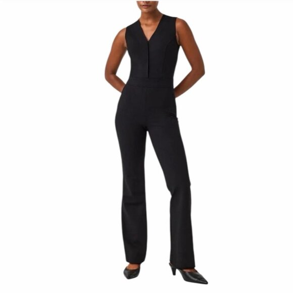 SPANX Pants - SPANX Perfect Black Zip Back Sleeveless Jumpuit
